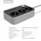 Фото - Фільтр живлення ColorWay CW-CHE36B 3 розетки, 6 USB, 1.8 м, чорний | click.ua