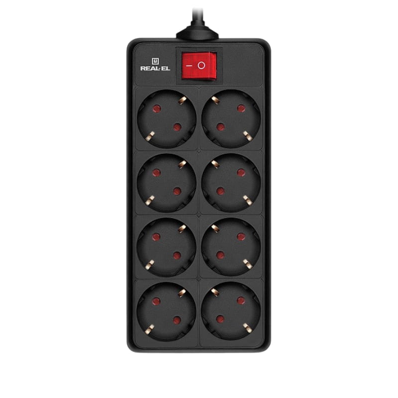 Фільтр живлення REAL-EL RS-8 Protect 3 м Black (EL122300022)