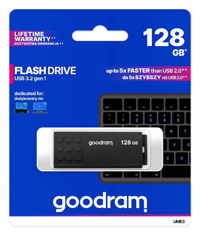 Флеш-накопитель USB3.2 128GB Goodram UME3 Black (UME3-1280K0R11)