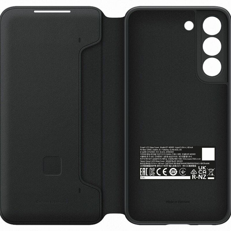 Чохол-книжка Samsung LED View Cover для Samsung Galaxy S22 SM-S901 Black (EF-NS901PBEGRU)