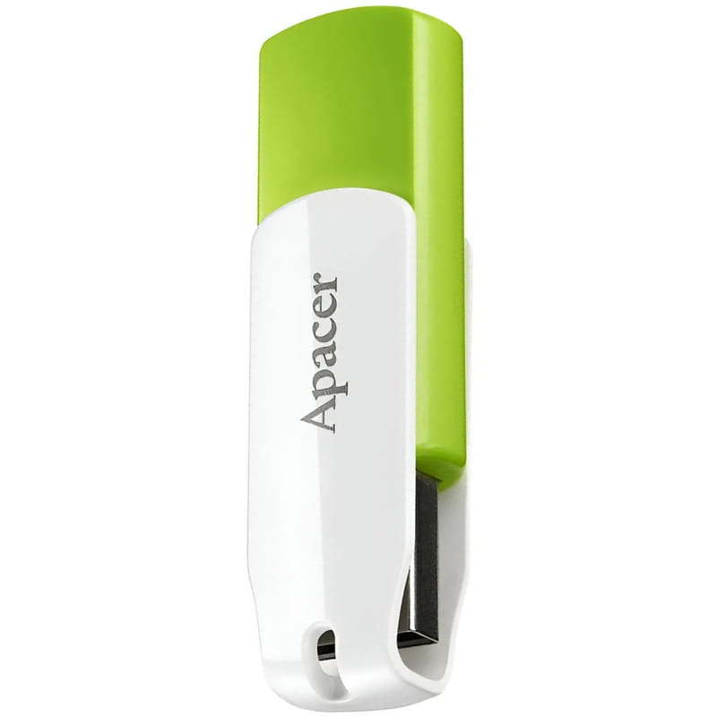 Флеш-накопичувач USB 64GB Apacer AH335 White/Green (AP64GAH335G-1)