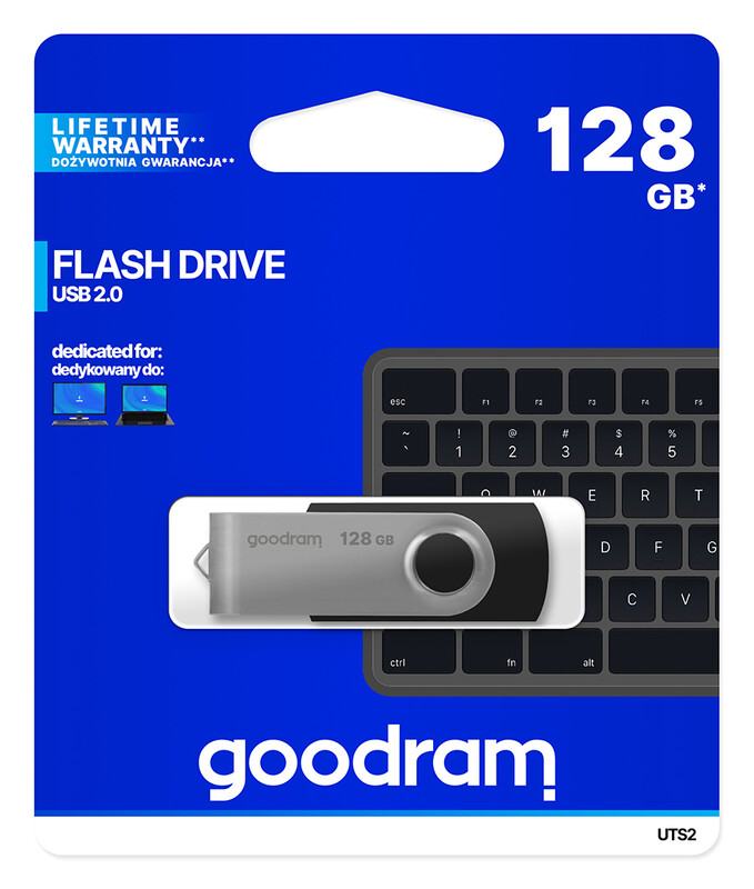 Флеш-накопитель USB2.0 128GB Goodram UTS2 (Twister) Black (UTS2-1280K0R11)
