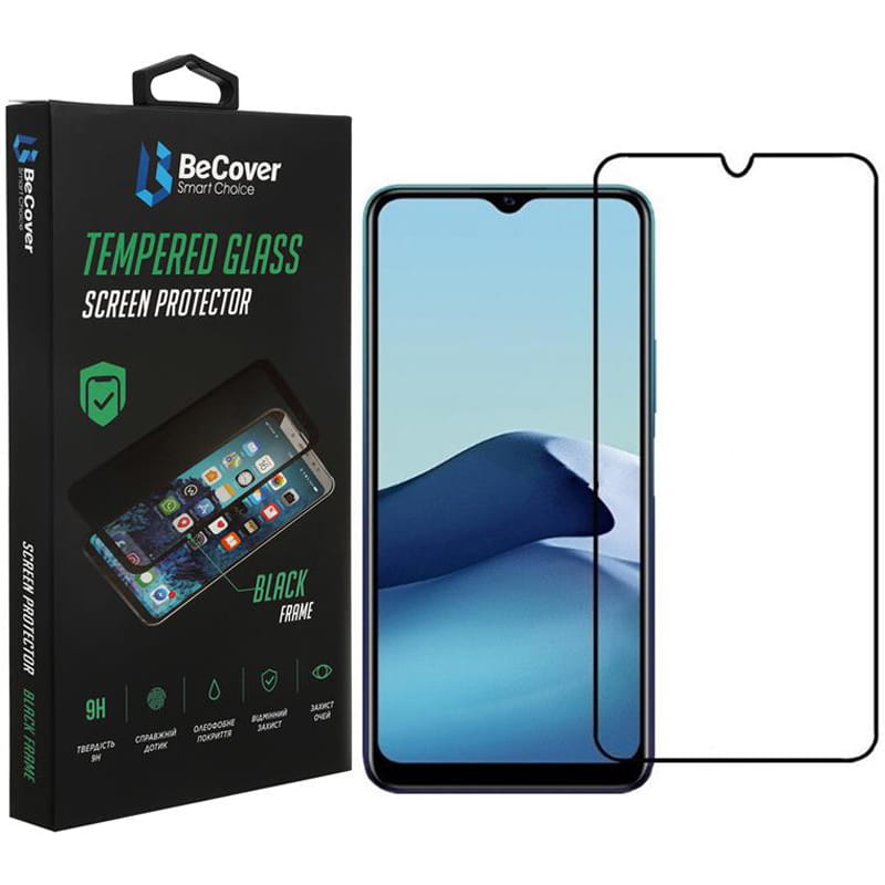 Защитное стекло BeCover для Vivo Y11s Black (707312)