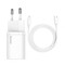Фото - Мережевий зарядний пристрій Baseus Super Si Quick Charger (1USBx3A) White (TZCCSUP-B02) + кабель Lightning | click.ua