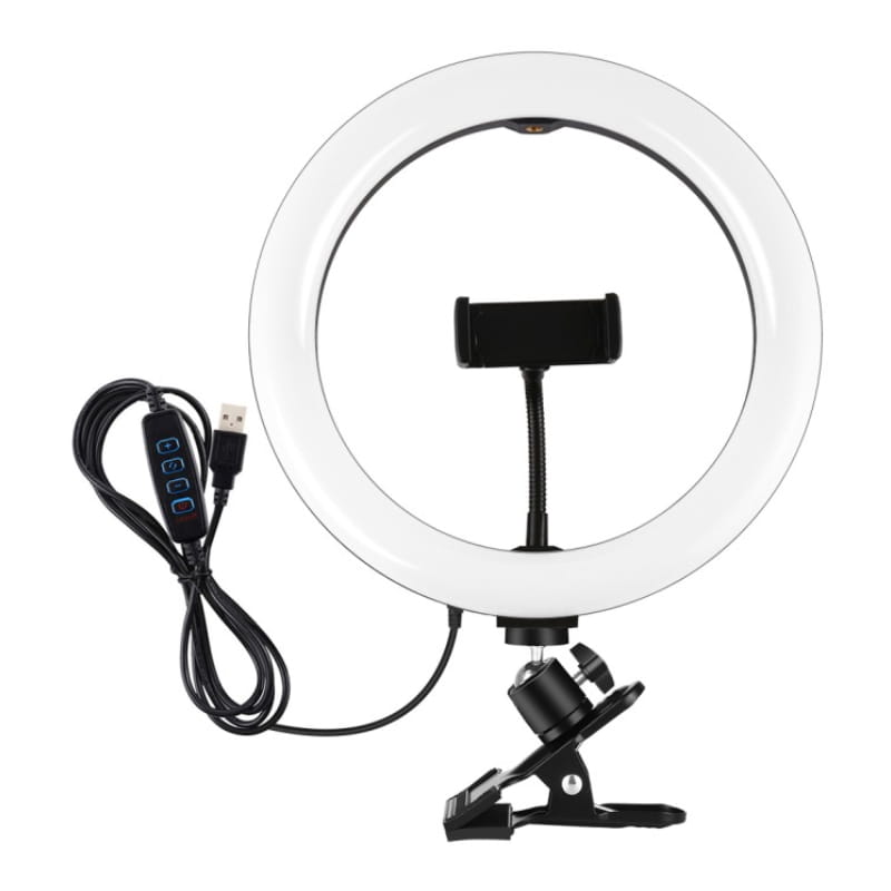 Кільцева LED-лампа Puluz PKT3126B 10.2" + затискач (PKT3126B)