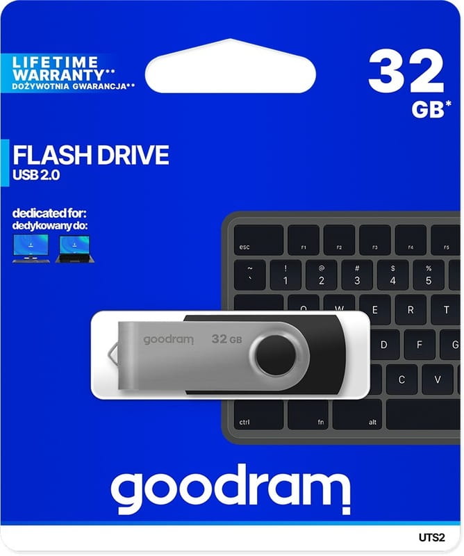 Флеш-накопичувач USB2.0 32GB Goodram UTS2 (Twister) Black (UTS2-0320K0R11)