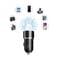 Фото - Автомобильное зарядное устройство SkyDolphin SZ02T Aluminium (2USB, 2.4A) Black (AZP-000072) + кабель Type-C | click.ua