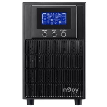 ИБП NJOY Aten Pro 2000 (PWUP-OL200AP-AZ01B), Online, 3 x Schuko, USB, LCD, металл
