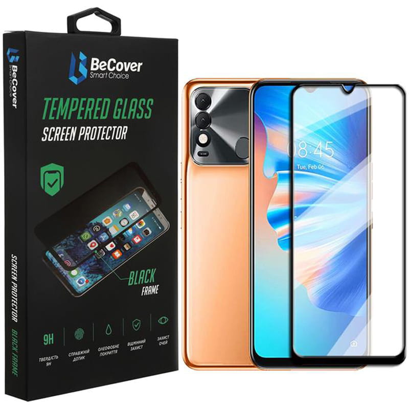 Защитное стекло BeCover для Tecno Spark 8T Black (707328)