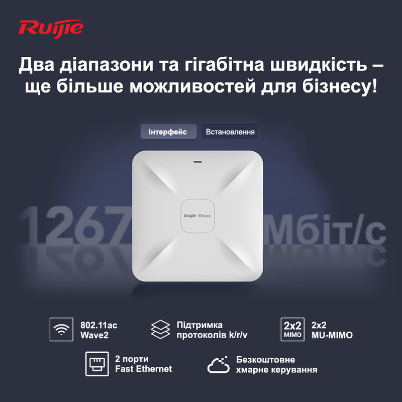 Точка доступу Ruijie Reyee RG-RAP2200(F)