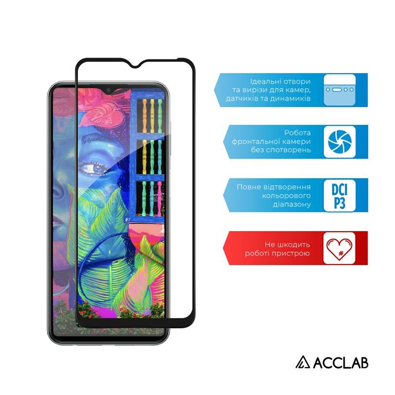 Захисне скло ACCLAB Full Glue для Samsung Galaxy M33 5G SM-M336 Black (1283126522567)
