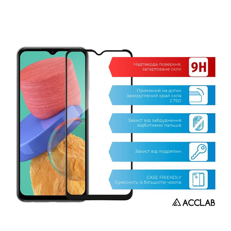 Захисне скло ACCLAB Full Glue для Samsung Galaxy M33 5G SM-M336 Black (1283126522567)