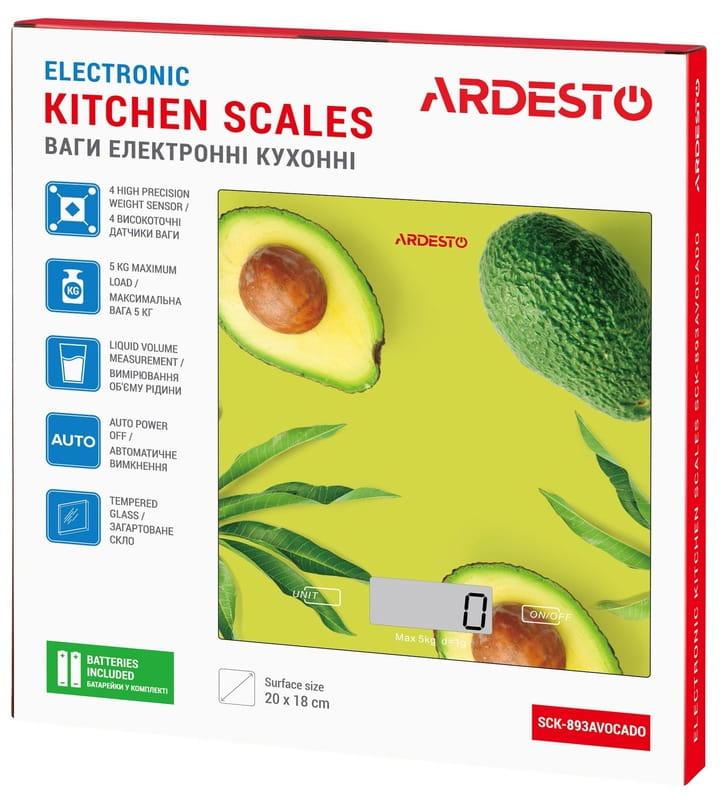 Весы кухонные Ardesto SCK-893AVOCADO