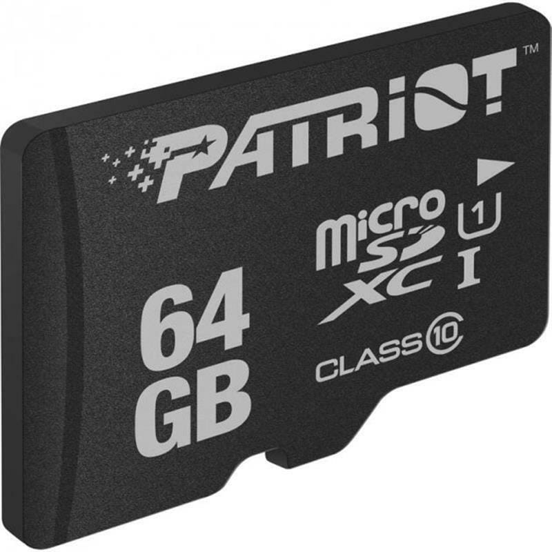Карта памяти MicroSDXC  64GB UHS-I Class 10 Patriot LX (PSF64GMDC10)