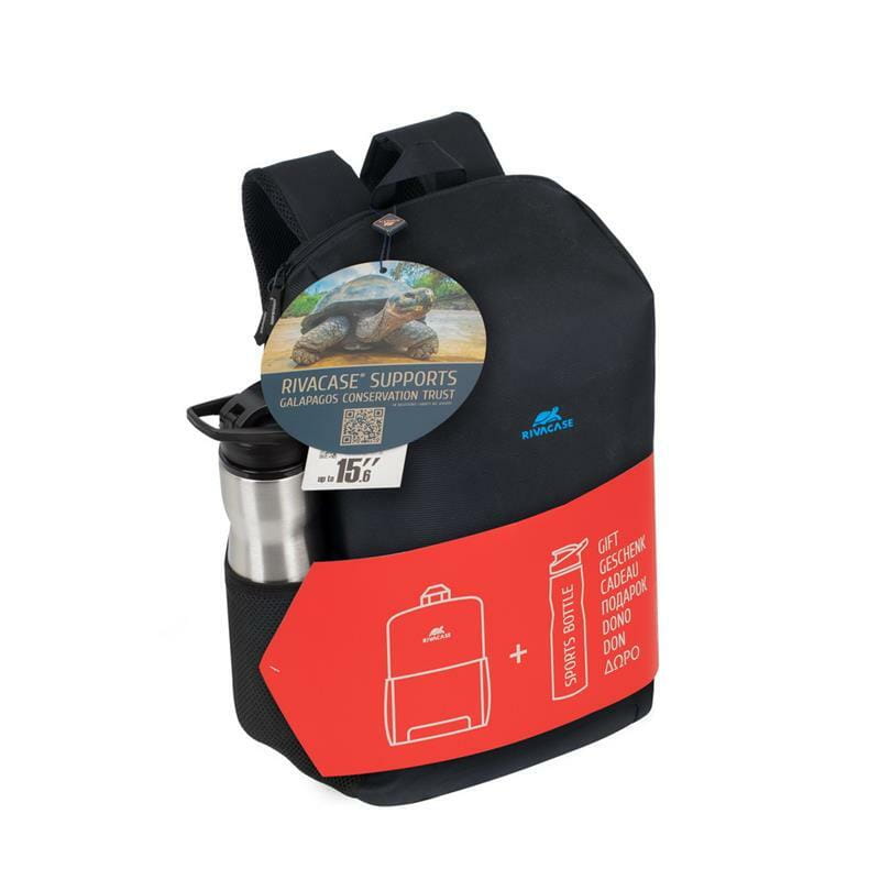 Рюкзак Rivacase 7761 15.6" Khaki + спортивная бутылка 750 ml
