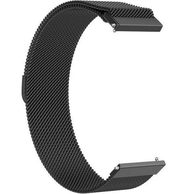 Ремешок BeCover Milanese Style для Samsung Galaxy (20mm)/Watch 5/ Watch 4 40/44mm/Watch 4 Classic 42mm/Watch Active/Active 2 40/44mm/Watch 3 41mm/Gear S2/Classic/Gear Sport Black (707671)