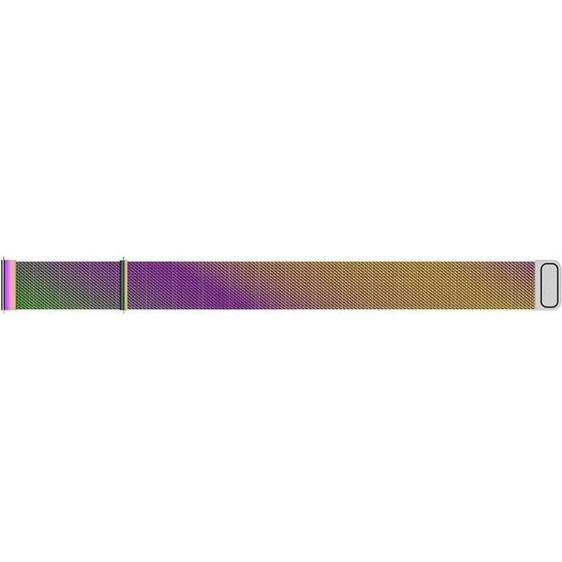 Ремешок BeCover Milanese Style для Samsung Galaxy (20mm)/Watch 5/ Watch 4 40/44mm/Watch 4 Classic 42mm/Watch Active/Active 2 40/44mm/Watch 3 41mm/Gear S2/Classic/Gear Sport Rainbow (707678)