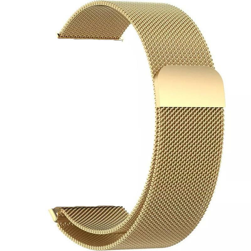 Ремешок BeCover Milanese Style для Xiaomi Amazfit Bip (20mm) Lite/Bip S Lite/GTR 42mm/GTS/TicWatch S2/TicWatch E/GTS 3/GTS 2 mini Gold (707682)