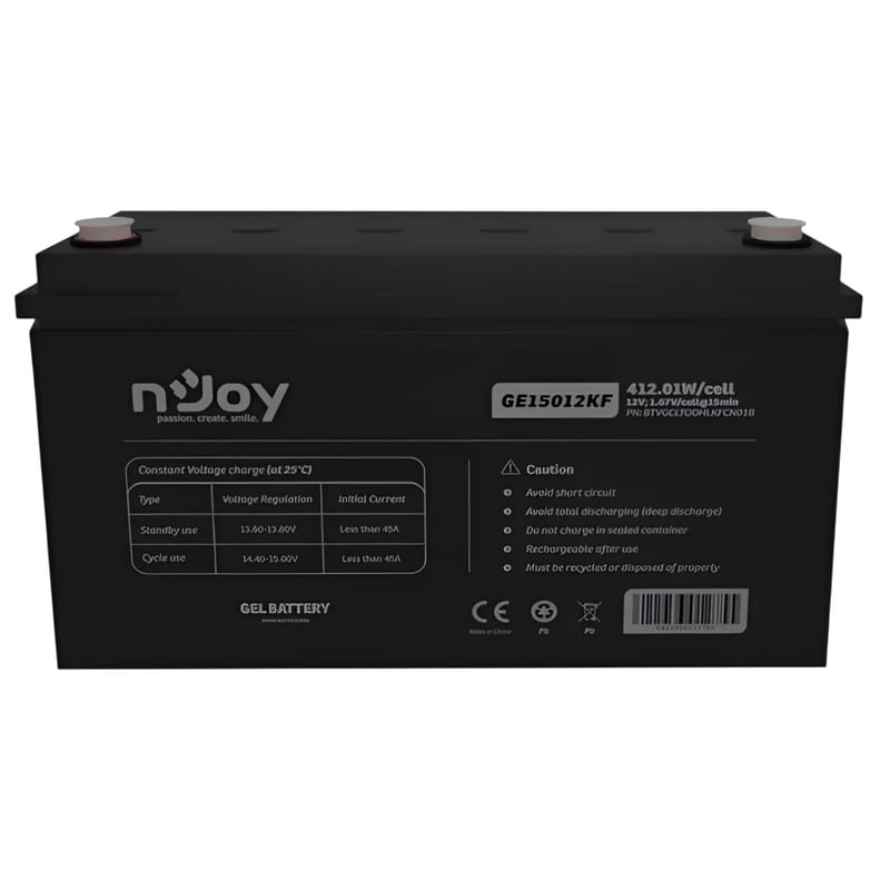 Аккумуляторная батарея Njoy GE15012KF 12V 150AH (BTVGCLTODHLKFCN01B) GEL