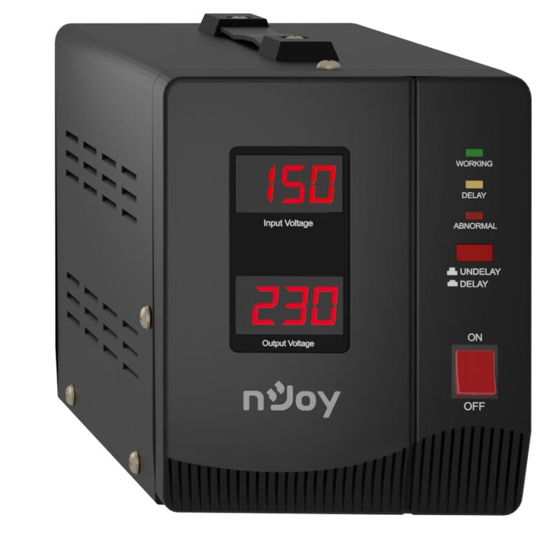 Стабілізатор Njoy Alvis 2000 (AVRL-20002AL-CS01B) AVR, 2 розетки