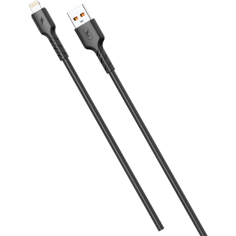 Кабель SkyDolphin S07L TPE High Elastic Line USB - Lightning (M/M), 1 м, Black (USB-000594)