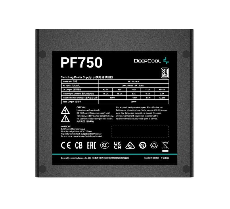 Блок питания DeepCool PF750 750W (R-PF750D-HA0B-EU)