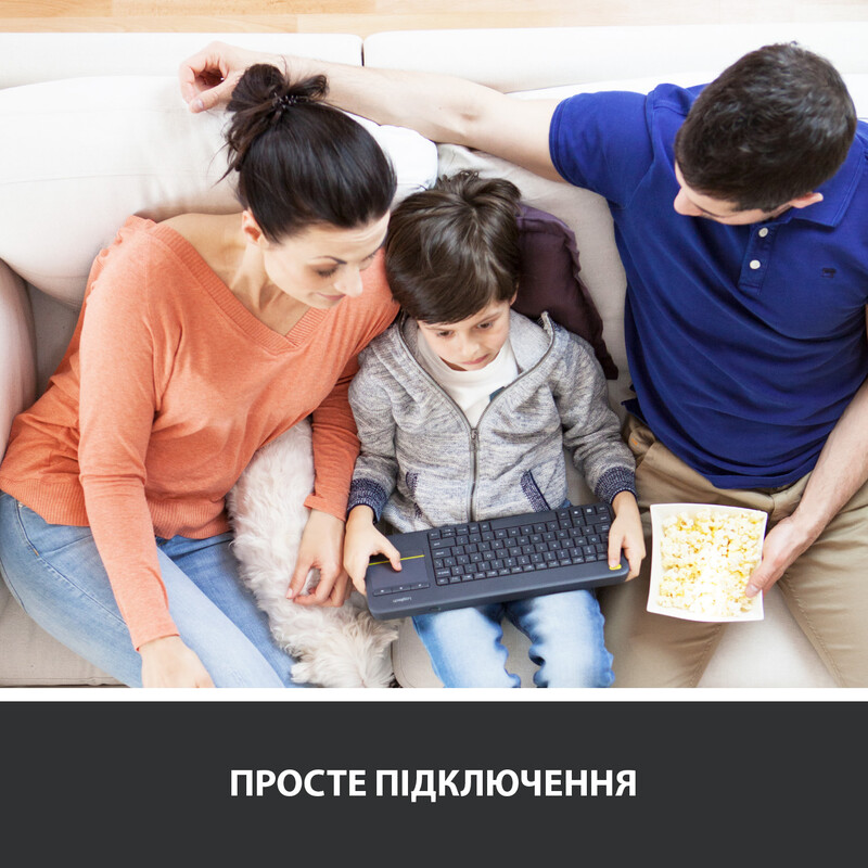 Клавиатура беспроводная Logitech K400 Plus Black (920-007145)