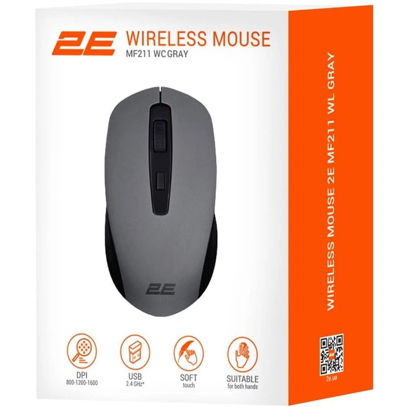 Мышь беспроводная 2E MF211 WL Gray (2E-MF211WC)