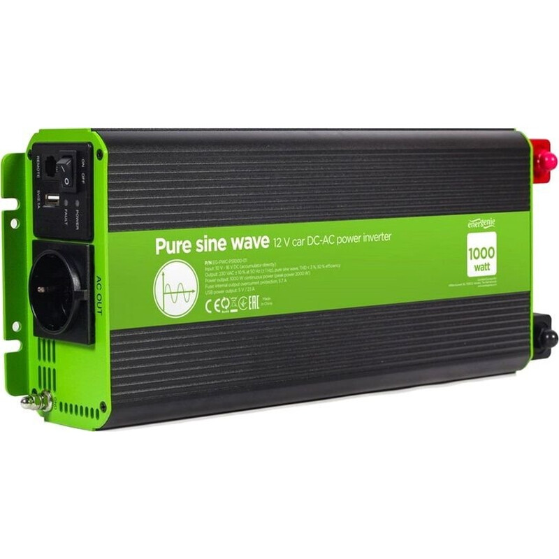 Інвертор напруги EnerGenie EG-PWC-PS1000-01 1000W