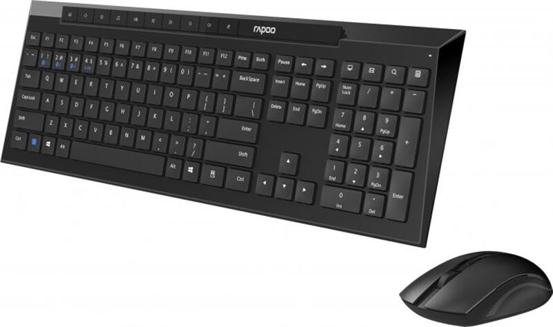 Комплект (клавіатура, миша) бездротовий Rapoo 8210M Wireless Black