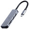 Фото - Концентратор USB Type-C Cablexpert 1xUSB3.1, 2xUSB2.0, кардрідер, метал, сірий (UHB-CM-CRU3P1U2P2-01) | click.ua