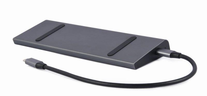 Док-станция Cablexpert USB-C 9-в-1 (A-CM-COMBO9-02) USB-хаб + HDMI/VGA/PD/LAN/3.5-мм аудио