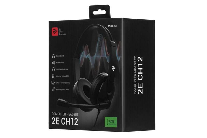 Гарнитура 2E CH12 USB Black (2E-CH12SU)