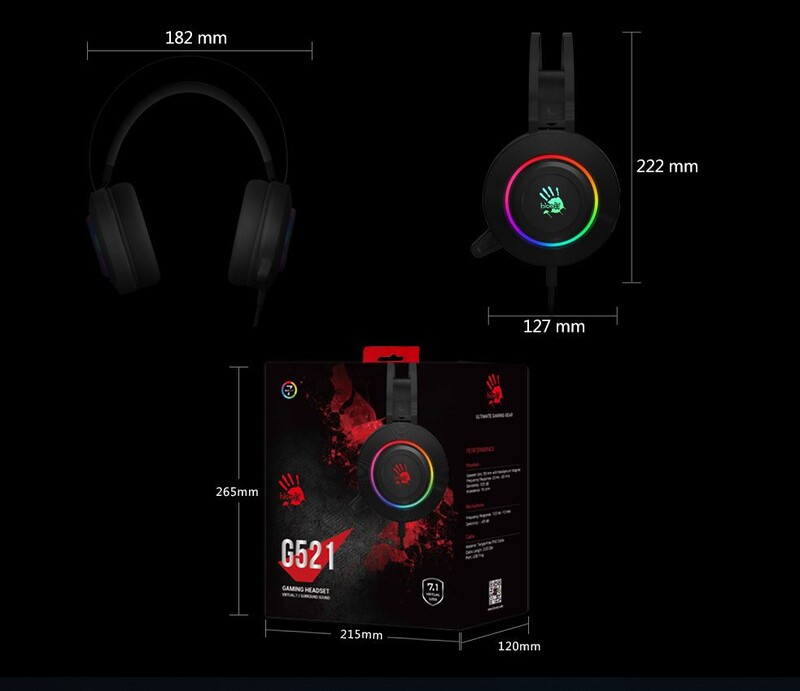Гарнитура Bloody G521 Black