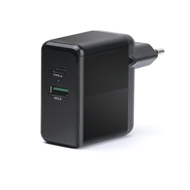 Сетевое зарядное устройство REAL-EL CH-350 QC3.0 (2USB, 3A) Black