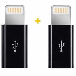 Адаптер XoKo AC-030 micro USB - Lightning (F/M), 2шт., Black (XK-AC030-BK2)