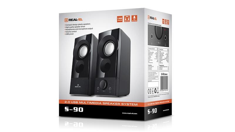 Акустическая система REAL-EL S-90 Black