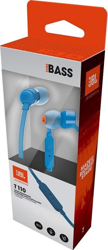 Гарнитура JBL T110 Blue (JBLT110BLU)