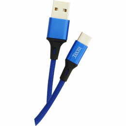 Кабель Tecro USB - USB Type-C (M/M), 1 м, синий (TC-0100BE)
