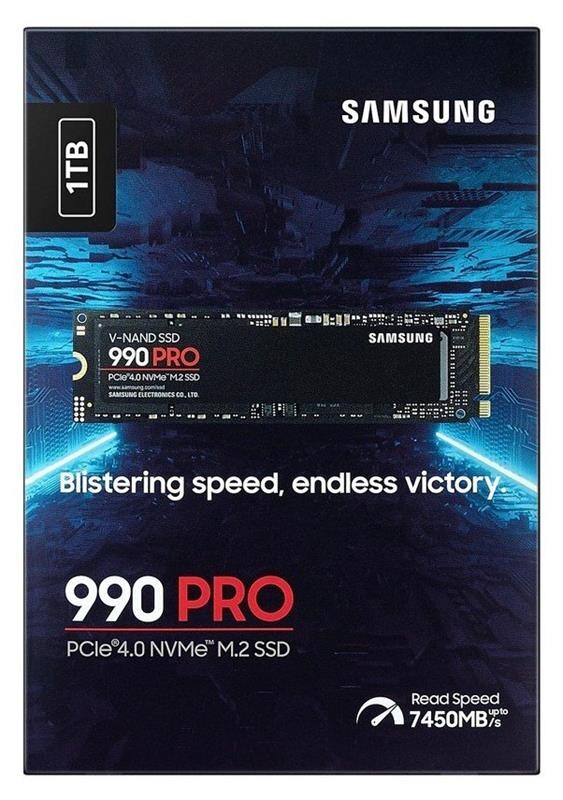 Накопичувач SSD 1ТB Samsung 990 PRO M.2 2280 PCIe 4.0 x4 NVMe V-NAND TLC (MZ-V9P1T0BW)