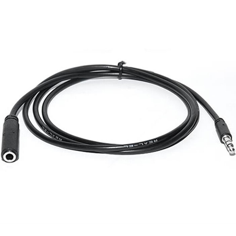 Аудіо-кабель REAL-EL Audio Pro 3.5 мм - 3.5 мм (M/F), 1 м, чорний (EL123500041)