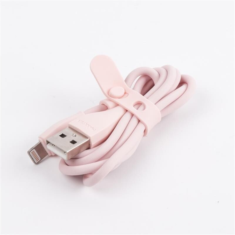 Кабель Maxxter USB-Lightning 1м розовый премиум (UB-L-USB-01GP)