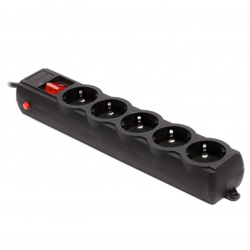 Фильтр питания Gembird Pro (SPG5-G-6B-PRO) 5 розеток, 1.8м, черный