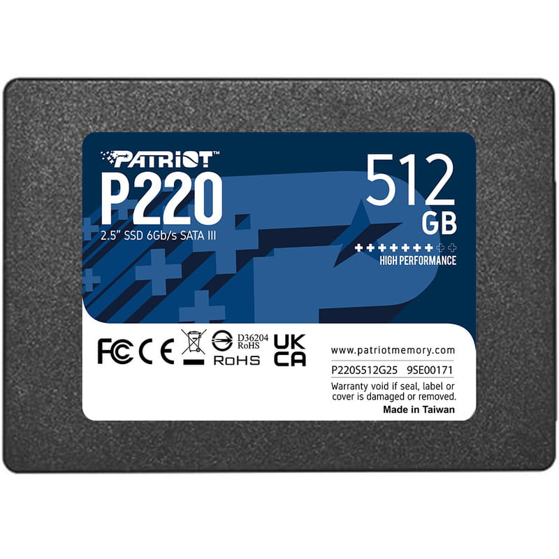 Накопичувач SSD  512GB Patriot P220 2.5" SATAIII TLC (P220S512G25)