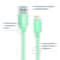 Фото - Кабель ColorWay USB - Lightning (M/M), 1 м, Mint (CW-CBUL004-MT) | click.ua