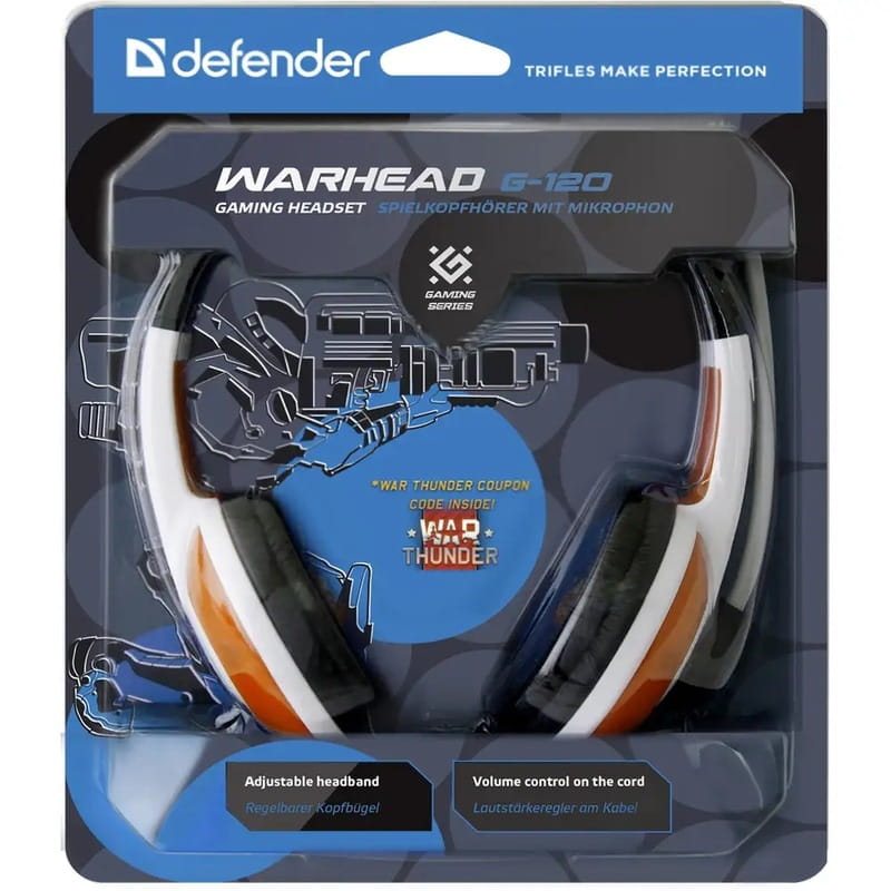 Гарнитура Defender Warhead G-120 Red-White (64098)