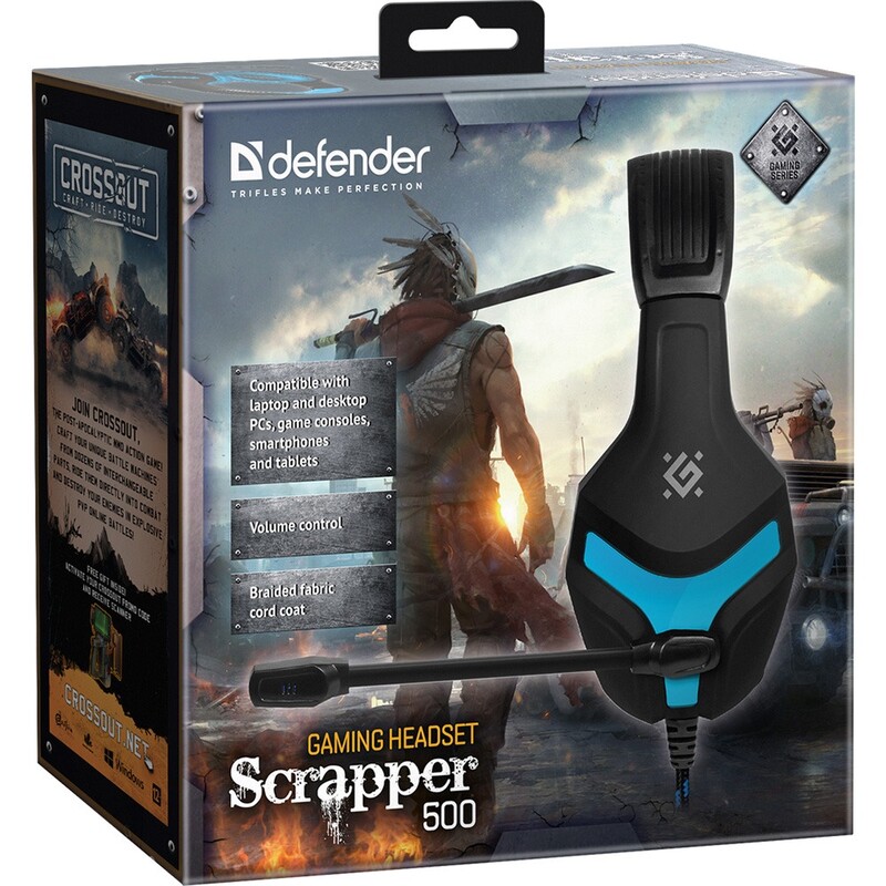 Гарнитура Defender Scrapper 500 Black/Blue (64501)