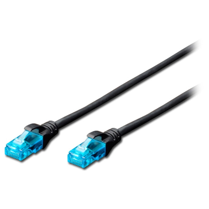 Патч-корд Digitus (DK-1512-005/BL) CAT 5e, U/UTP, 0.5 м, AWG 26/7, черный