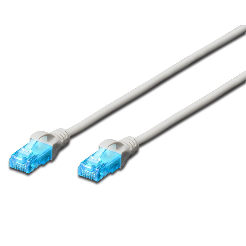Патч-корд Digitus (DK-1512-010) cat.5e, U/UTP, 1м, AWG 26/7, PVC, серый