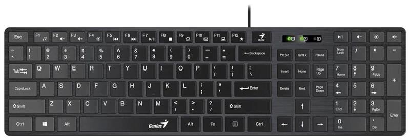 Комплект (клавіатура, миша) Genius C-126 SlimStar Black Ukr (31330007407)